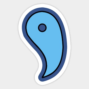 Magatama Light Blue Sticker